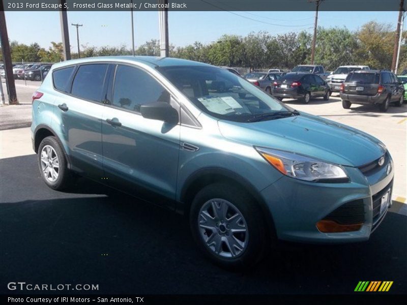Frosted Glass Metallic / Charcoal Black 2013 Ford Escape S