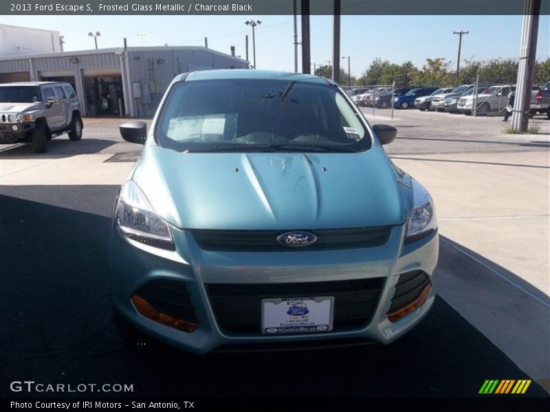 Frosted Glass Metallic / Charcoal Black 2013 Ford Escape S