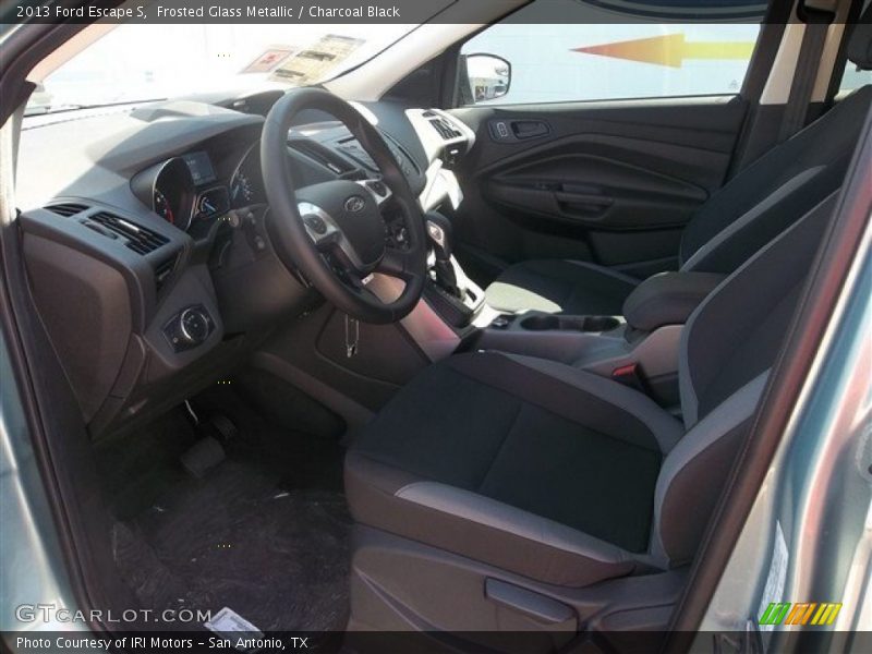 Frosted Glass Metallic / Charcoal Black 2013 Ford Escape S