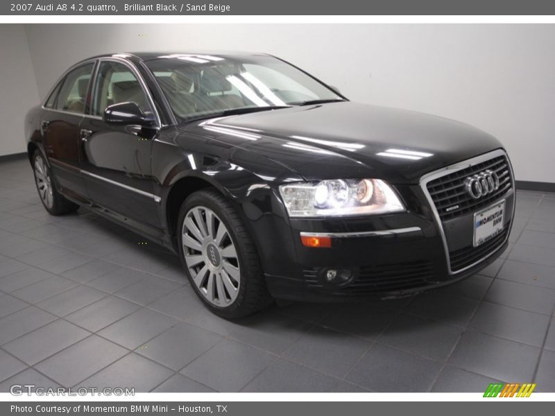 Brilliant Black / Sand Beige 2007 Audi A8 4.2 quattro