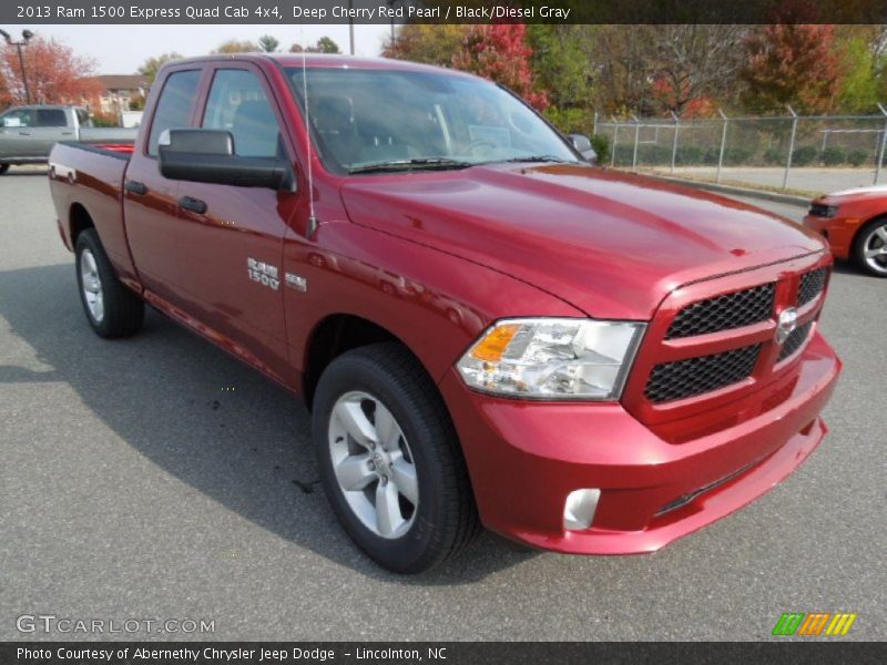 Deep Cherry Red Pearl / Black/Diesel Gray 2013 Ram 1500 Express Quad Cab 4x4