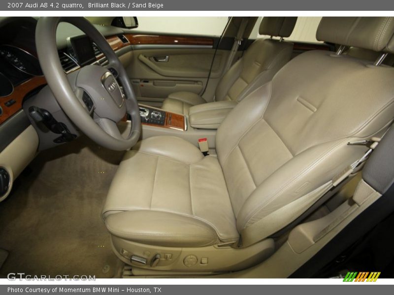 Brilliant Black / Sand Beige 2007 Audi A8 4.2 quattro