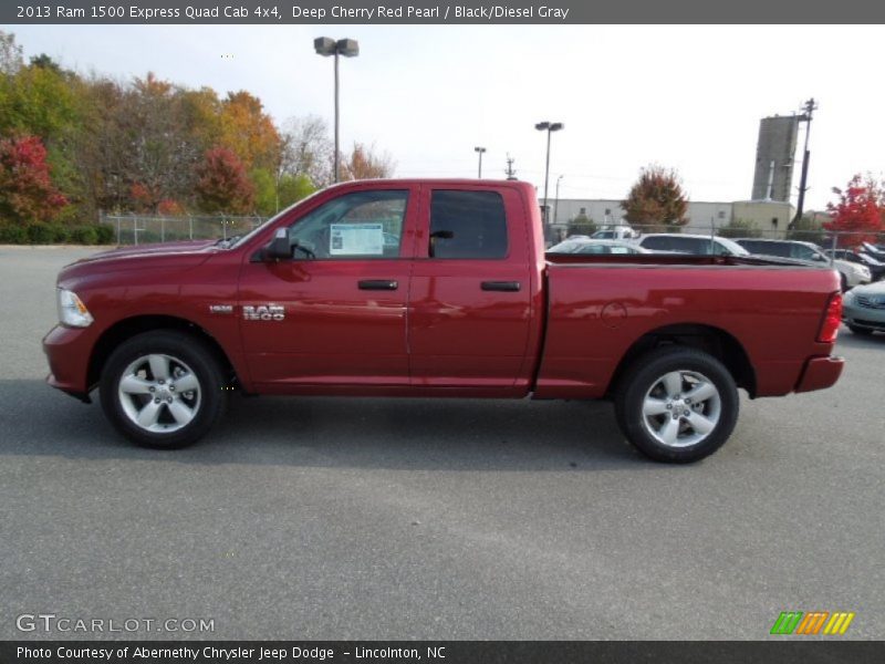 Deep Cherry Red Pearl / Black/Diesel Gray 2013 Ram 1500 Express Quad Cab 4x4