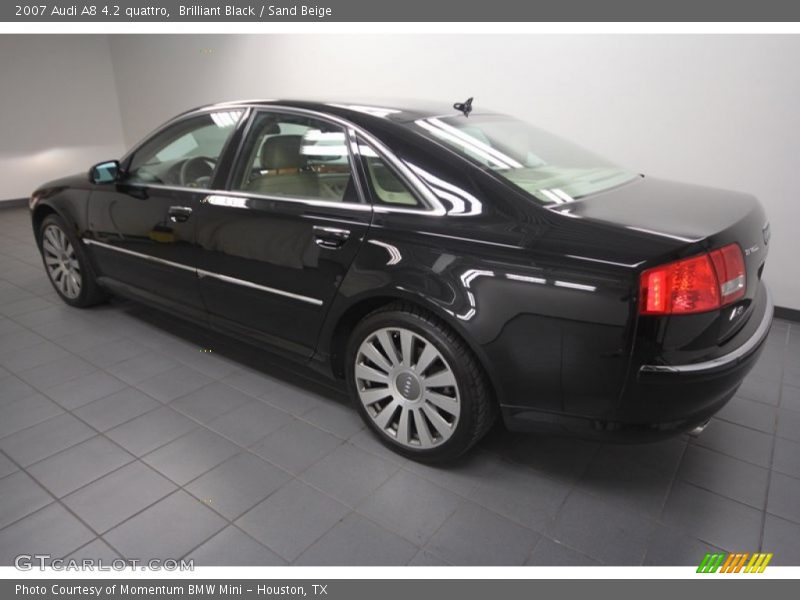 Brilliant Black / Sand Beige 2007 Audi A8 4.2 quattro