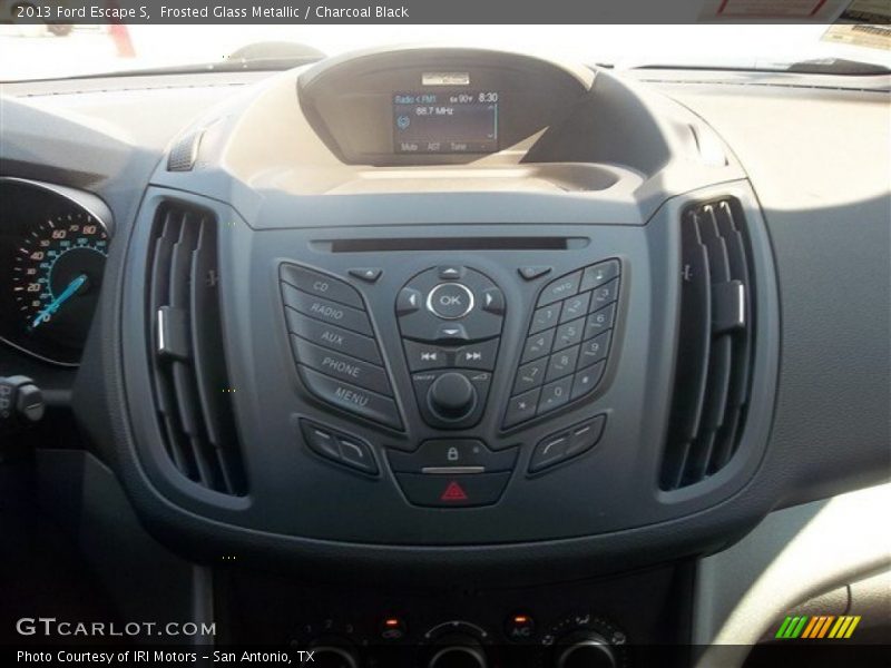Frosted Glass Metallic / Charcoal Black 2013 Ford Escape S