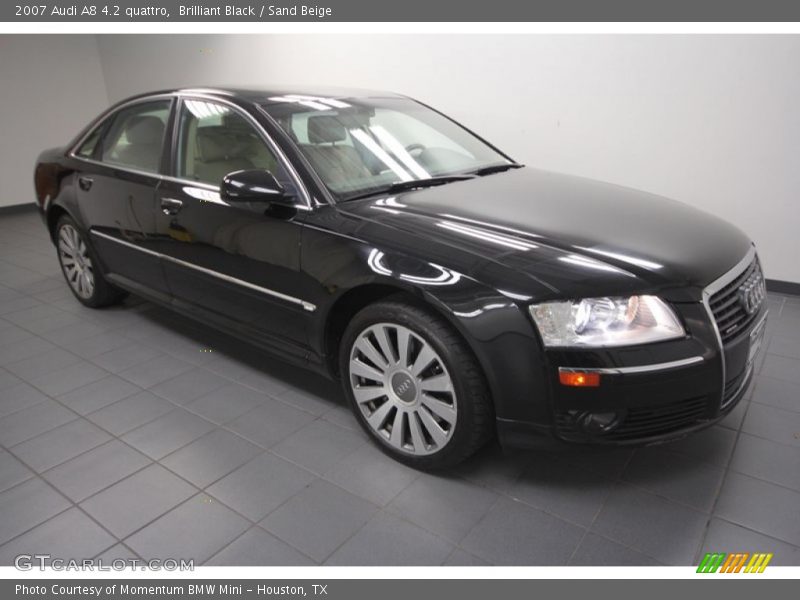 Brilliant Black / Sand Beige 2007 Audi A8 4.2 quattro