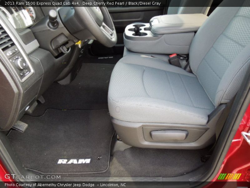 Deep Cherry Red Pearl / Black/Diesel Gray 2013 Ram 1500 Express Quad Cab 4x4