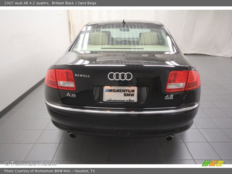 Brilliant Black / Sand Beige 2007 Audi A8 4.2 quattro