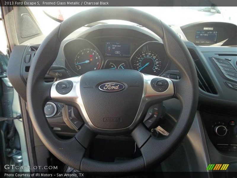 Frosted Glass Metallic / Charcoal Black 2013 Ford Escape S