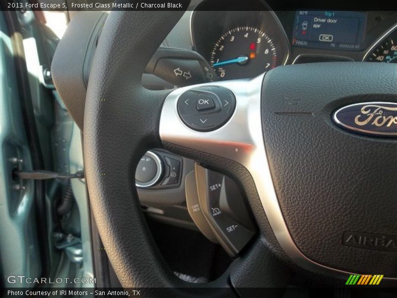 Frosted Glass Metallic / Charcoal Black 2013 Ford Escape S