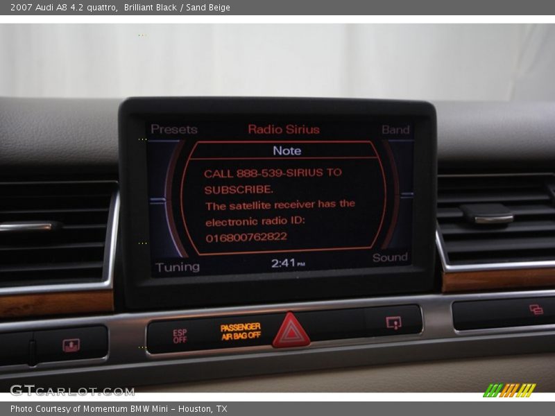 Brilliant Black / Sand Beige 2007 Audi A8 4.2 quattro