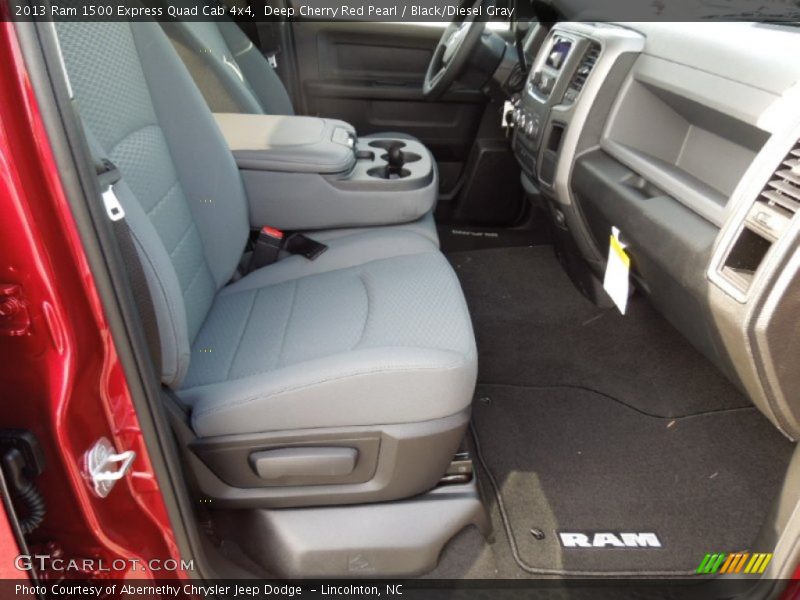 Deep Cherry Red Pearl / Black/Diesel Gray 2013 Ram 1500 Express Quad Cab 4x4