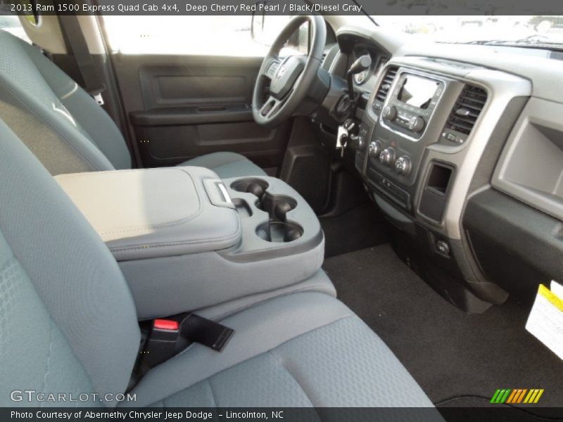 Deep Cherry Red Pearl / Black/Diesel Gray 2013 Ram 1500 Express Quad Cab 4x4