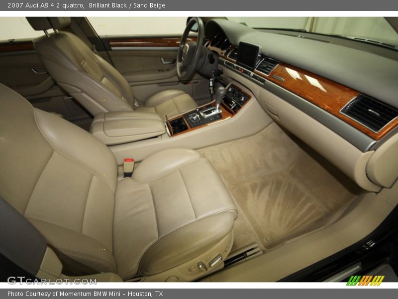 Brilliant Black / Sand Beige 2007 Audi A8 4.2 quattro