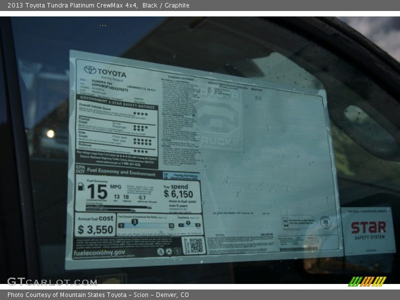 Black / Graphite 2013 Toyota Tundra Platinum CrewMax 4x4
