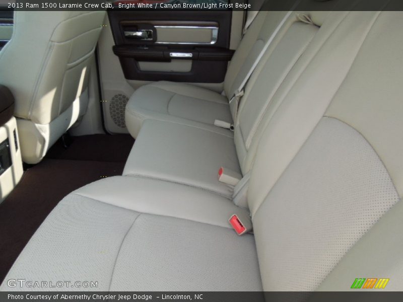 Bright White / Canyon Brown/Light Frost Beige 2013 Ram 1500 Laramie Crew Cab