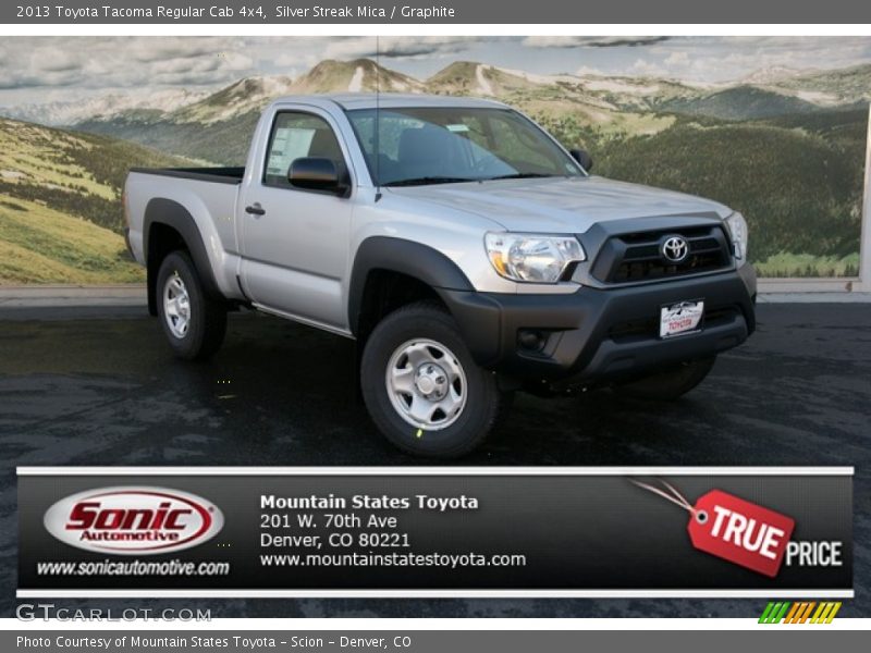 Silver Streak Mica / Graphite 2013 Toyota Tacoma Regular Cab 4x4