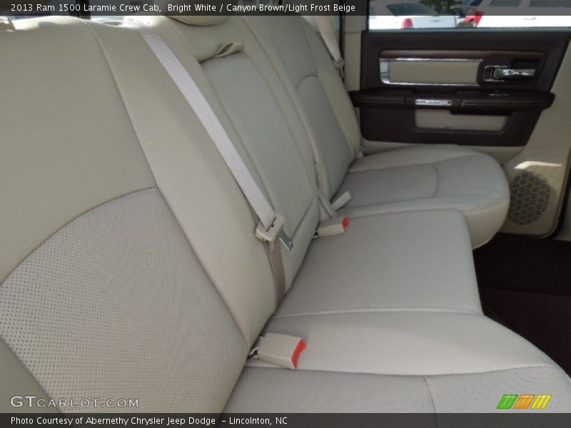Bright White / Canyon Brown/Light Frost Beige 2013 Ram 1500 Laramie Crew Cab