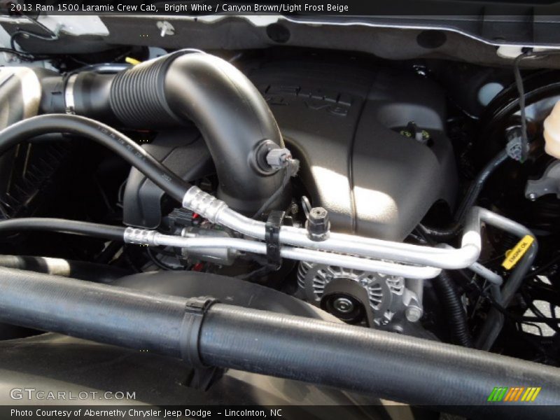 Bright White / Canyon Brown/Light Frost Beige 2013 Ram 1500 Laramie Crew Cab