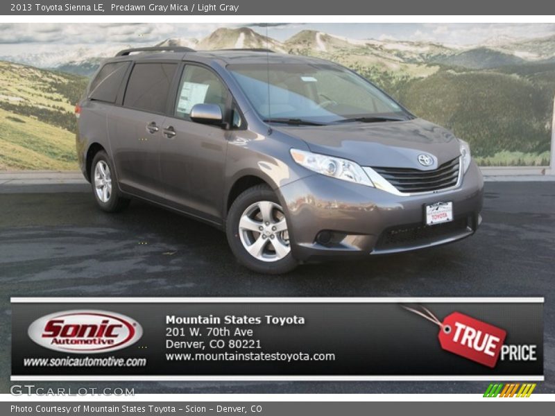 Predawn Gray Mica / Light Gray 2013 Toyota Sienna LE