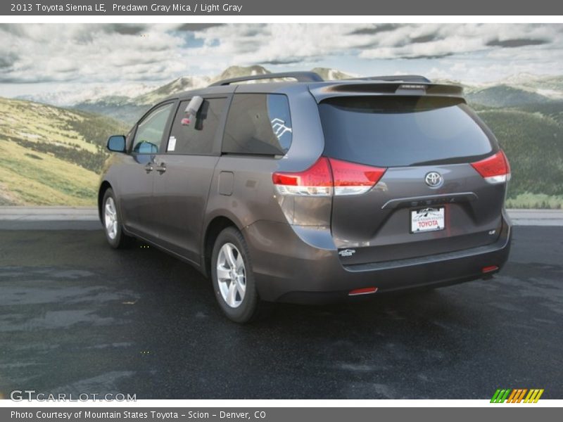 Predawn Gray Mica / Light Gray 2013 Toyota Sienna LE
