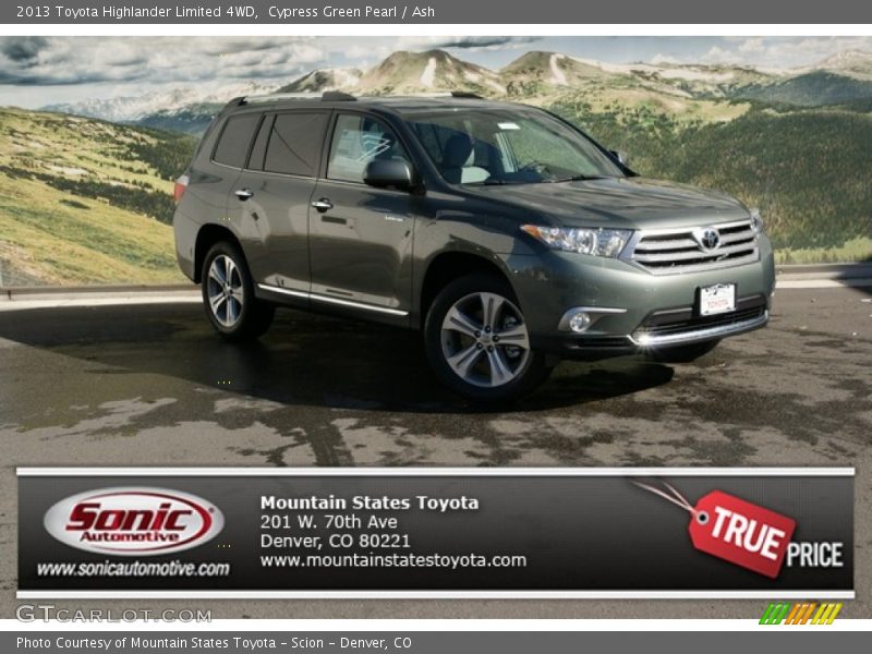 Cypress Green Pearl / Ash 2013 Toyota Highlander Limited 4WD