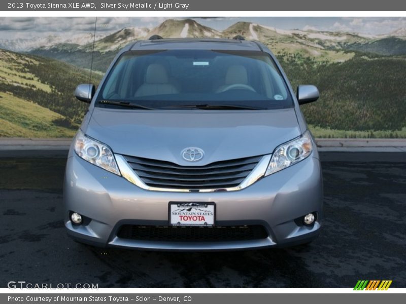 Silver Sky Metallic / Light Gray 2013 Toyota Sienna XLE AWD
