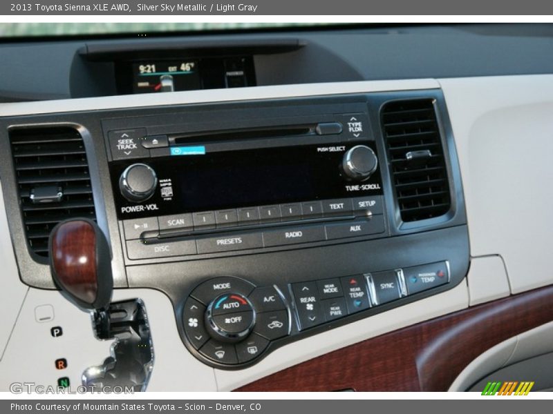 Silver Sky Metallic / Light Gray 2013 Toyota Sienna XLE AWD