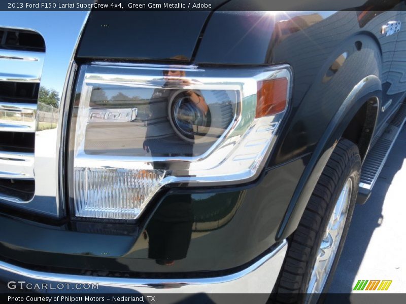 Green Gem Metallic / Adobe 2013 Ford F150 Lariat SuperCrew 4x4