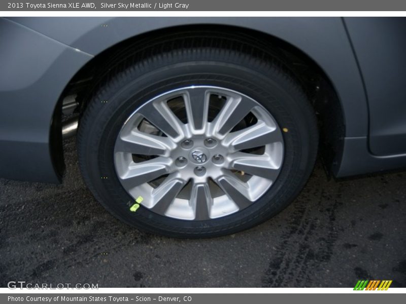 Silver Sky Metallic / Light Gray 2013 Toyota Sienna XLE AWD