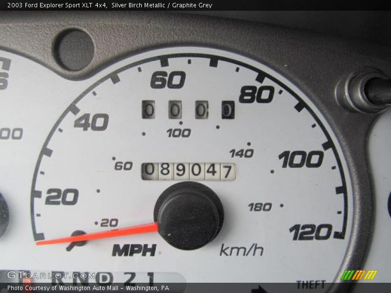 Silver Birch Metallic / Graphite Grey 2003 Ford Explorer Sport XLT 4x4