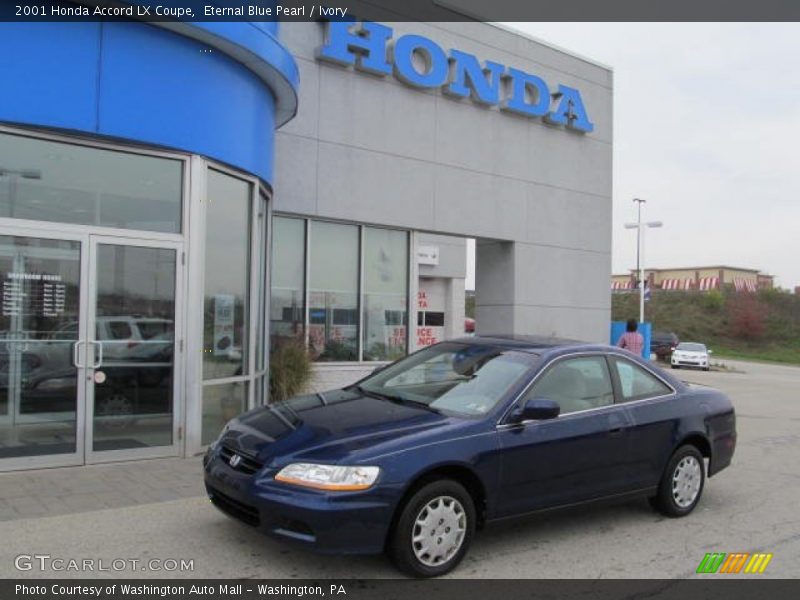 Eternal Blue Pearl / Ivory 2001 Honda Accord LX Coupe