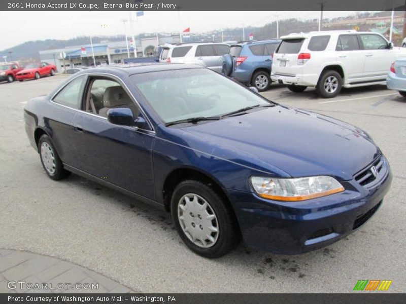 Eternal Blue Pearl / Ivory 2001 Honda Accord LX Coupe