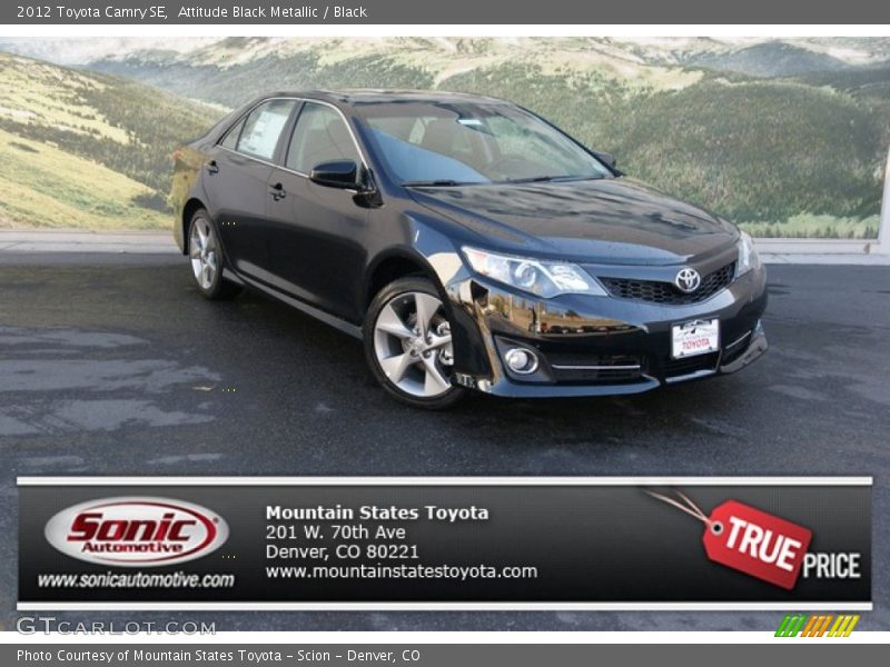 Attitude Black Metallic / Black 2012 Toyota Camry SE