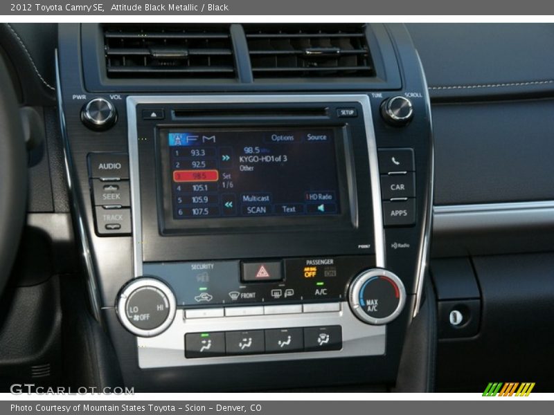 Attitude Black Metallic / Black 2012 Toyota Camry SE