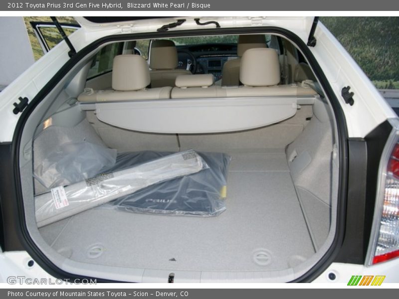 Blizzard White Pearl / Bisque 2012 Toyota Prius 3rd Gen Five Hybrid