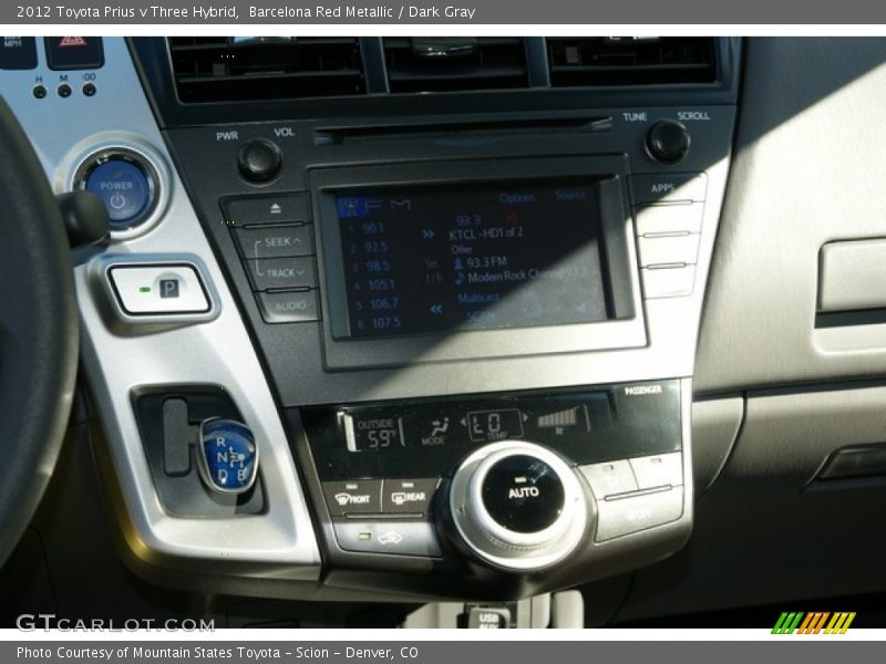 Barcelona Red Metallic / Dark Gray 2012 Toyota Prius v Three Hybrid