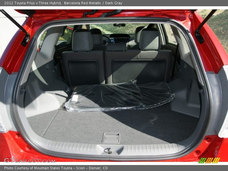 Barcelona Red Metallic / Dark Gray 2012 Toyota Prius v Three Hybrid