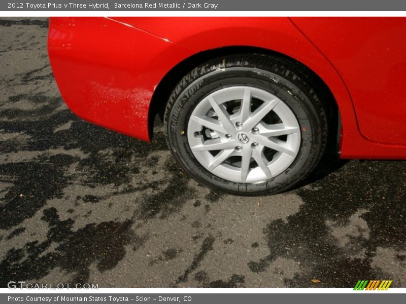 Barcelona Red Metallic / Dark Gray 2012 Toyota Prius v Three Hybrid