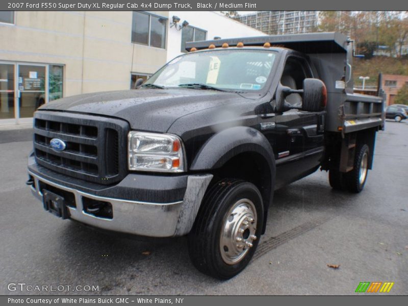 Front 3/4 View of 2007 F550 Super Duty XL Regular Cab 4x4 Dump Truck