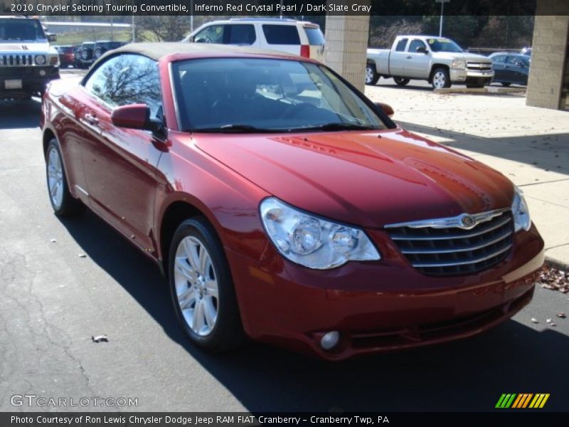 Inferno Red Crystal Pearl / Dark Slate Gray 2010 Chrysler Sebring Touring Convertible