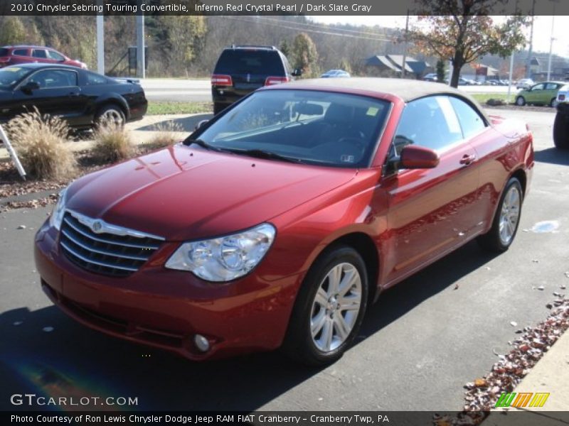 Inferno Red Crystal Pearl / Dark Slate Gray 2010 Chrysler Sebring Touring Convertible
