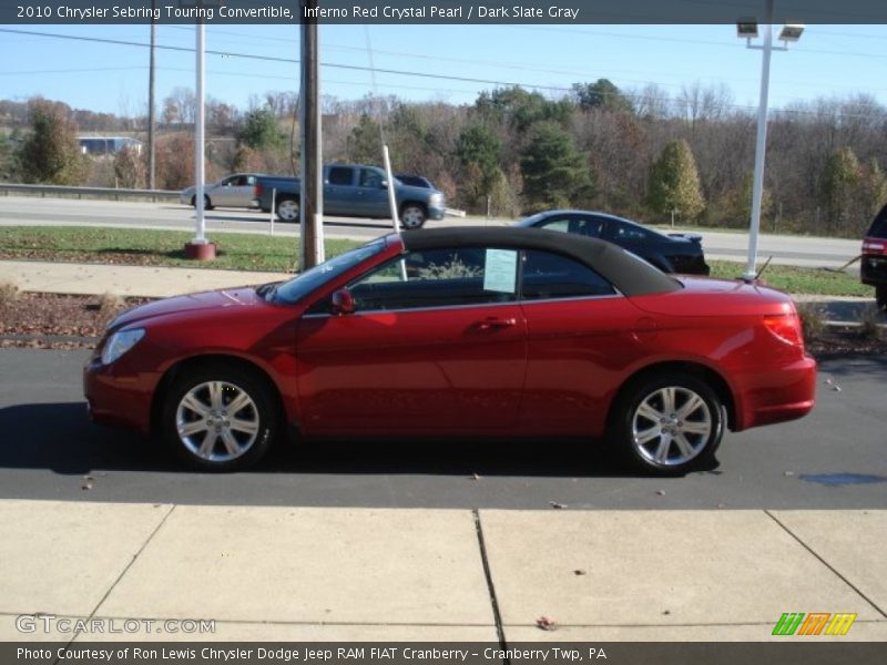 Inferno Red Crystal Pearl / Dark Slate Gray 2010 Chrysler Sebring Touring Convertible