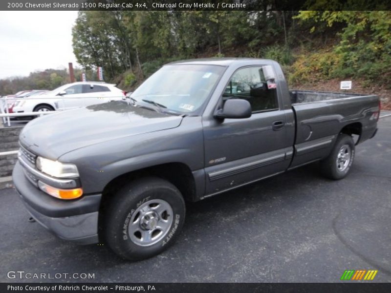 Charcoal Gray Metallic / Graphite 2000 Chevrolet Silverado 1500 Regular Cab 4x4
