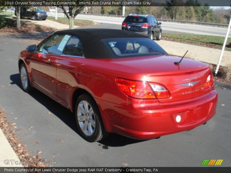 Inferno Red Crystal Pearl / Dark Slate Gray 2010 Chrysler Sebring Touring Convertible