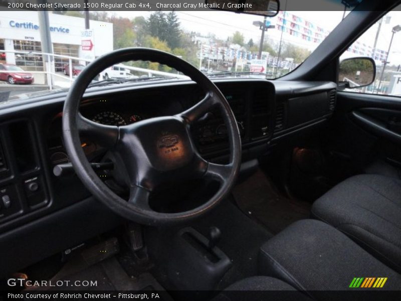 Charcoal Gray Metallic / Graphite 2000 Chevrolet Silverado 1500 Regular Cab 4x4