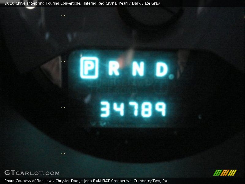 Inferno Red Crystal Pearl / Dark Slate Gray 2010 Chrysler Sebring Touring Convertible