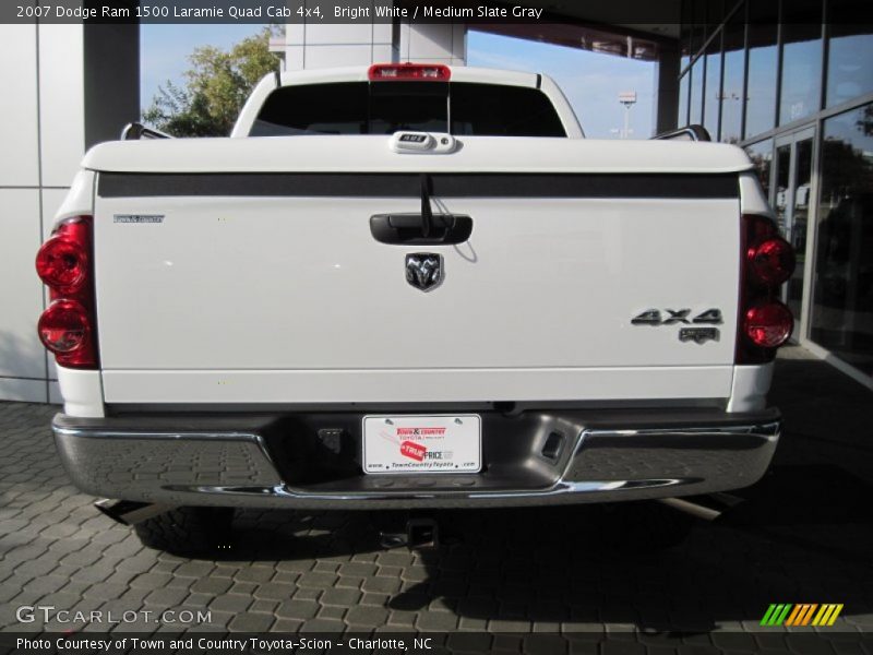 Bright White / Medium Slate Gray 2007 Dodge Ram 1500 Laramie Quad Cab 4x4