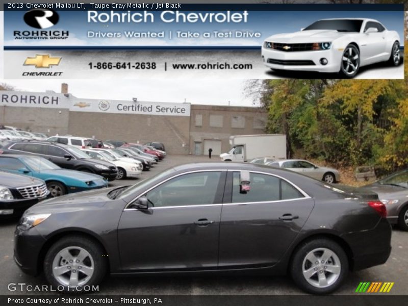 Taupe Gray Metallic / Jet Black 2013 Chevrolet Malibu LT