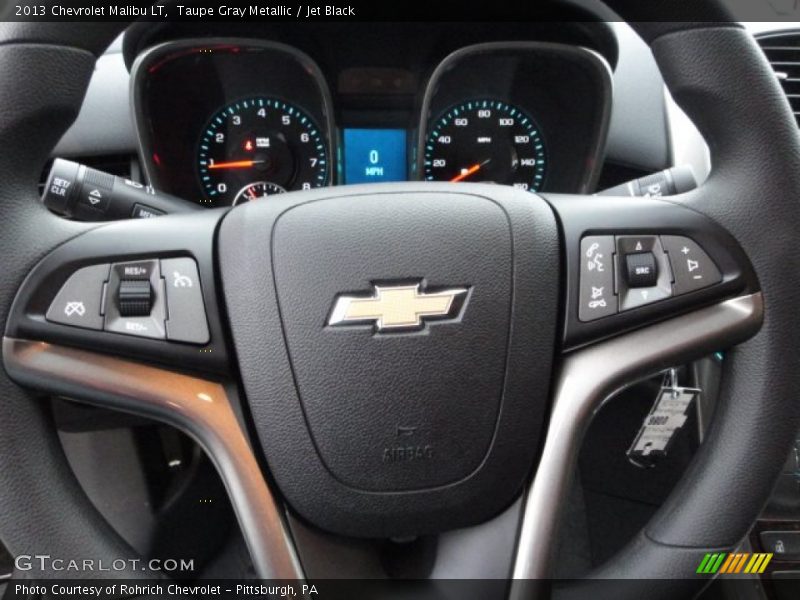 Taupe Gray Metallic / Jet Black 2013 Chevrolet Malibu LT